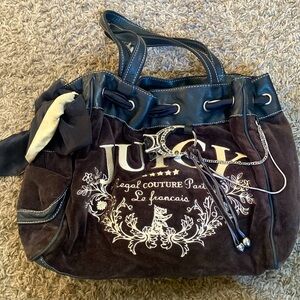 Juicy Couture black velvet purse/bag